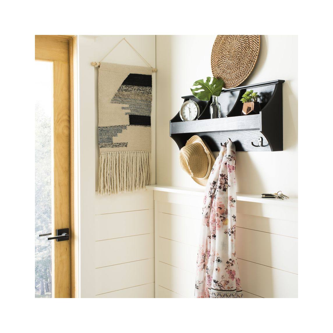 Black Hanging Storage Wall Rack Q141