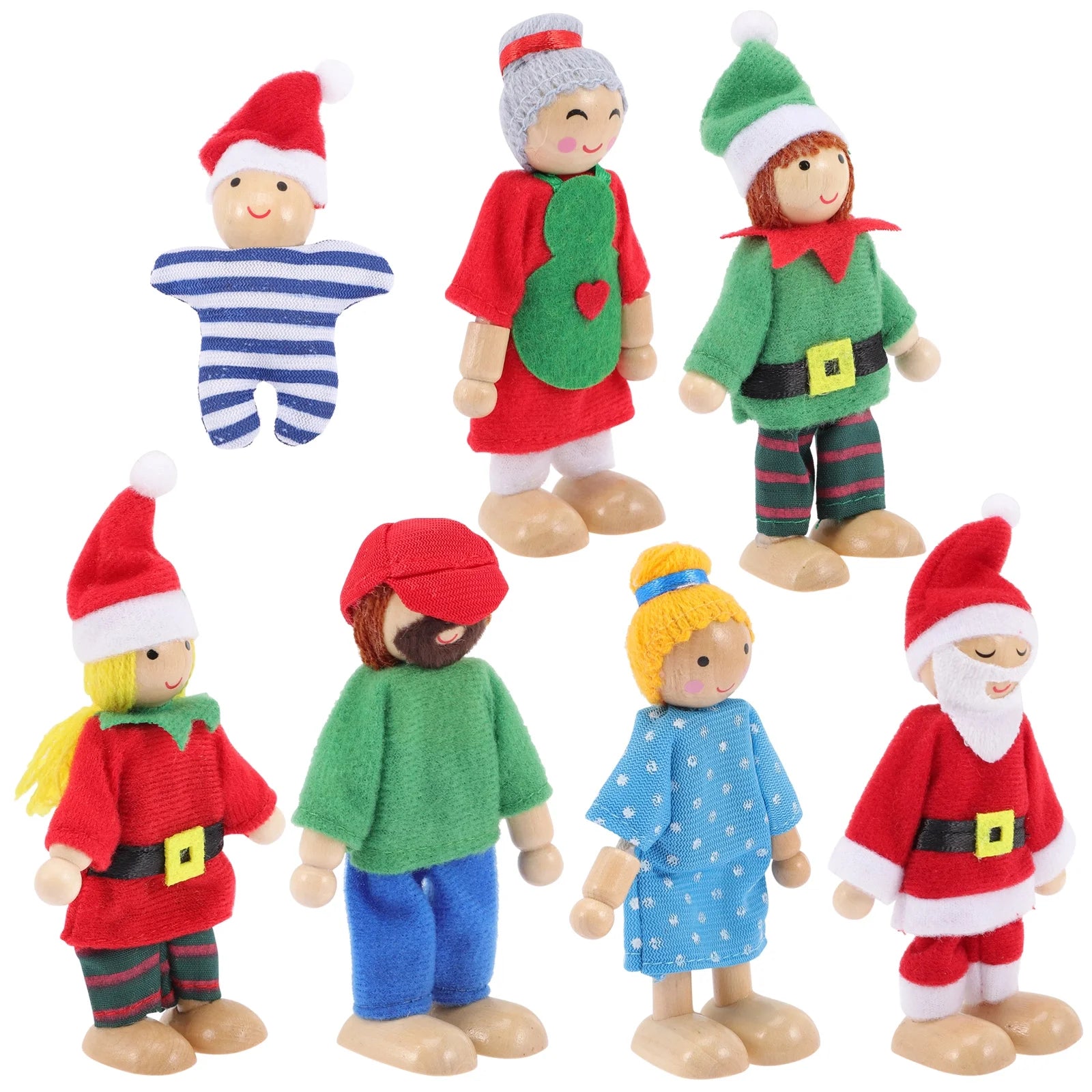 Dollhouse Play Set with Wooden Doll Figures R965