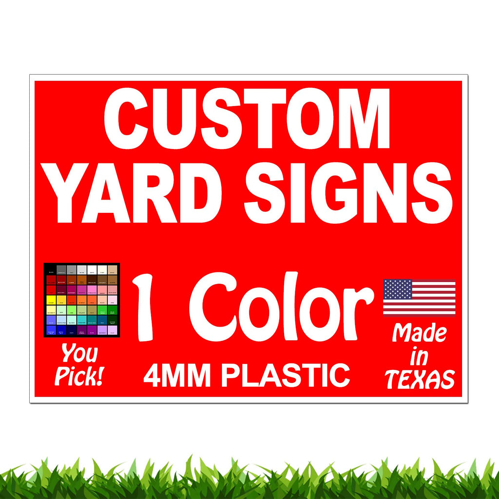 100 Bundle 18"x24" Double Sided Plastic Lawn Signs X571264