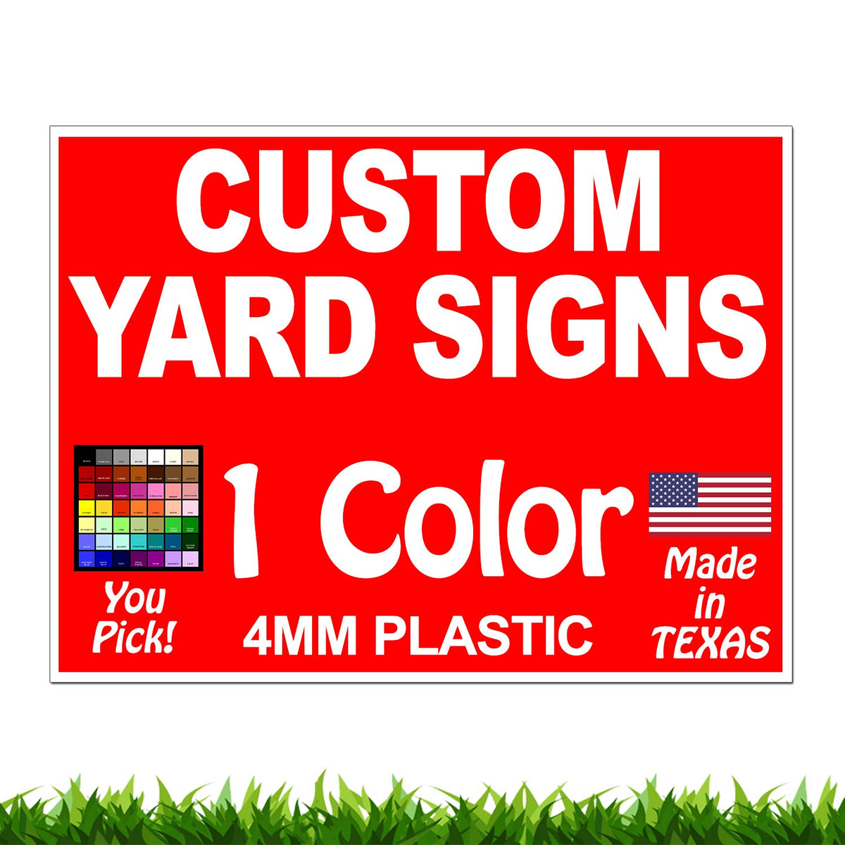 100 Bundle 18"x24" Double Sided Plastic Lawn Signs X571264
