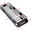 Black Steel Rooftop Cargo Carrier Basket K83372