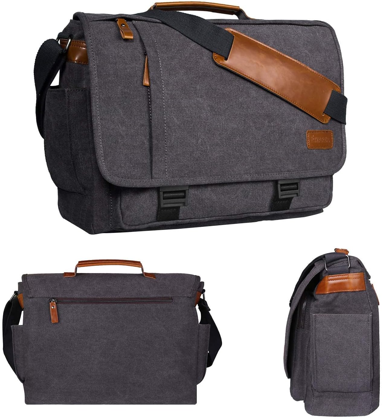 Canvas Laptop Shoulder Bag 17-17.3 Inch Water-resistance U1705