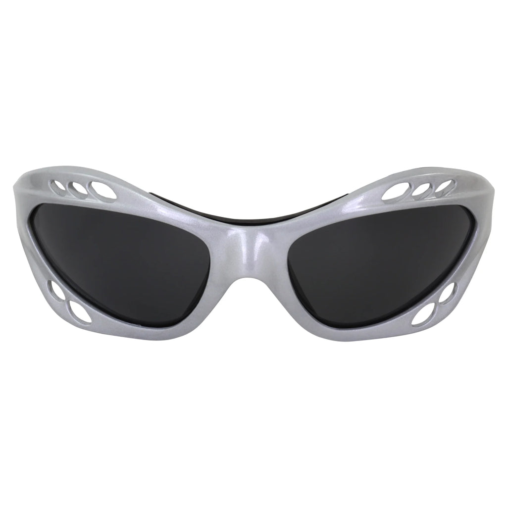 3 Pairs Padded Polarized Sunglasses w/Strap Silver Frame w/Smoke Lens & Black Frames w/Blue & Purple Mirror Lenses O99935