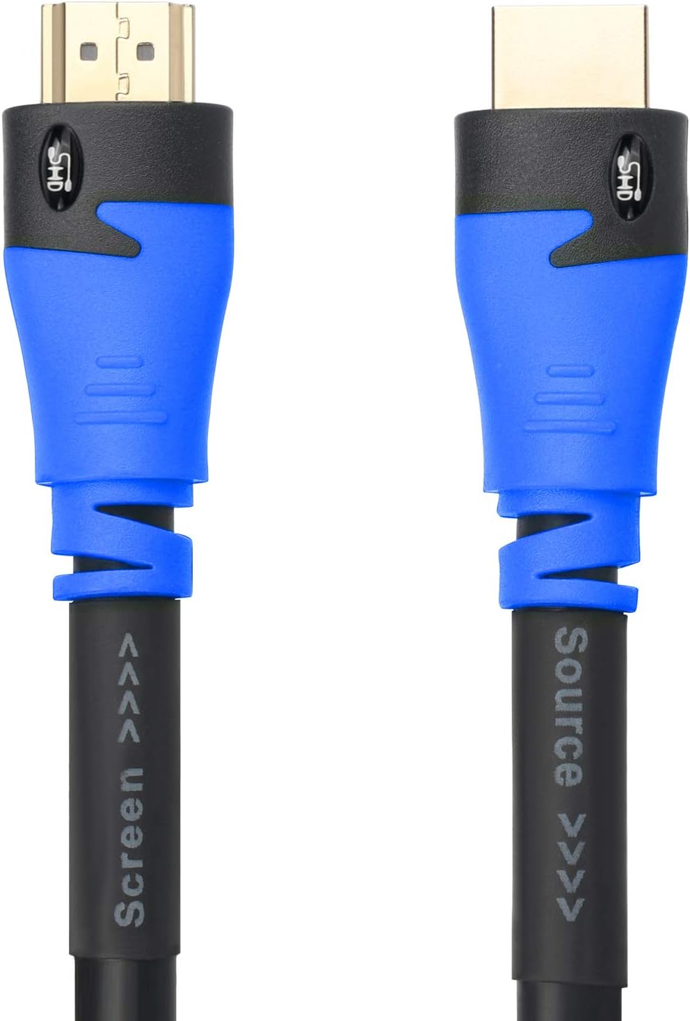 HDMI Cable 100 Feet with Signal Booster, CL3 Rated Black, Pack of 2 D933