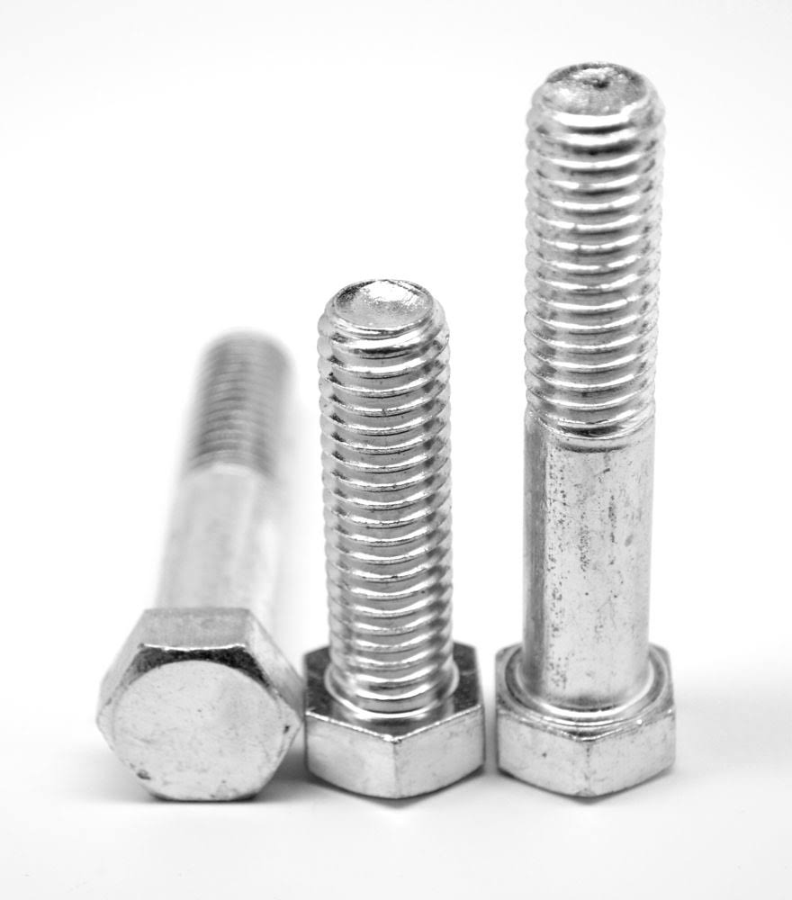 22 x 2-8 Coarse Thread A307 Grade A Hex Bolt Low Carbon Steel Zinc Plated P8155