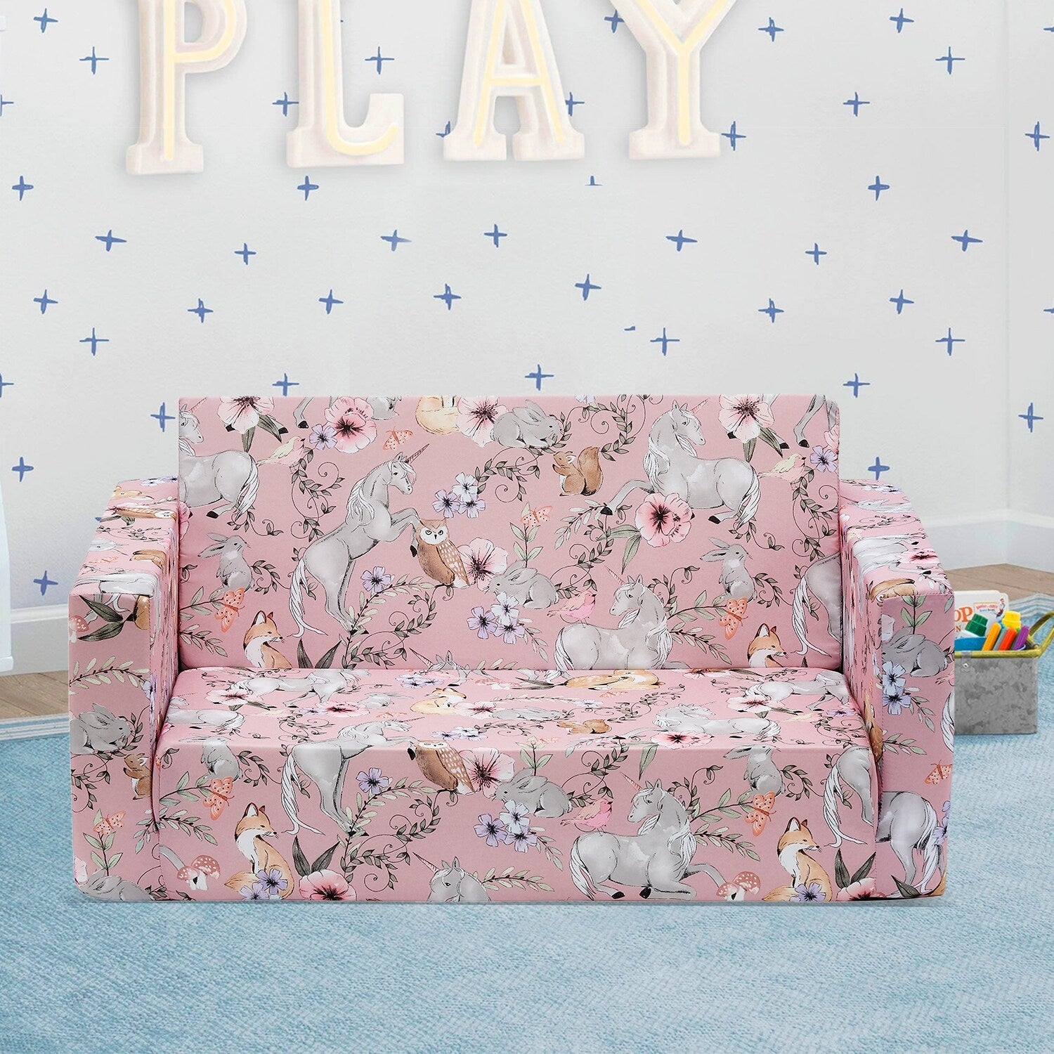 Pink Rainbow 2-in-1 Convertible Sofa Lounger P961115
