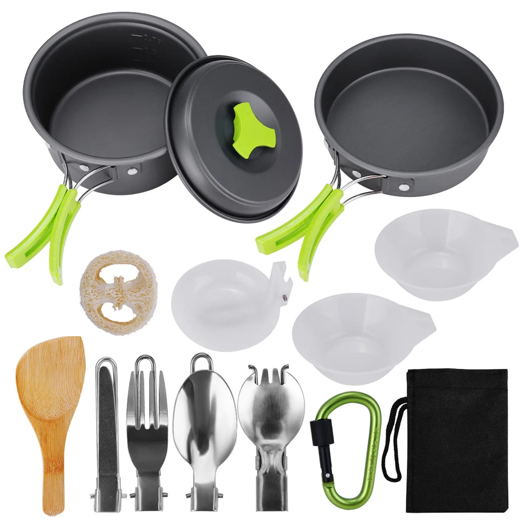 15 Pcs Non Stick Camping Cookware Set V817279