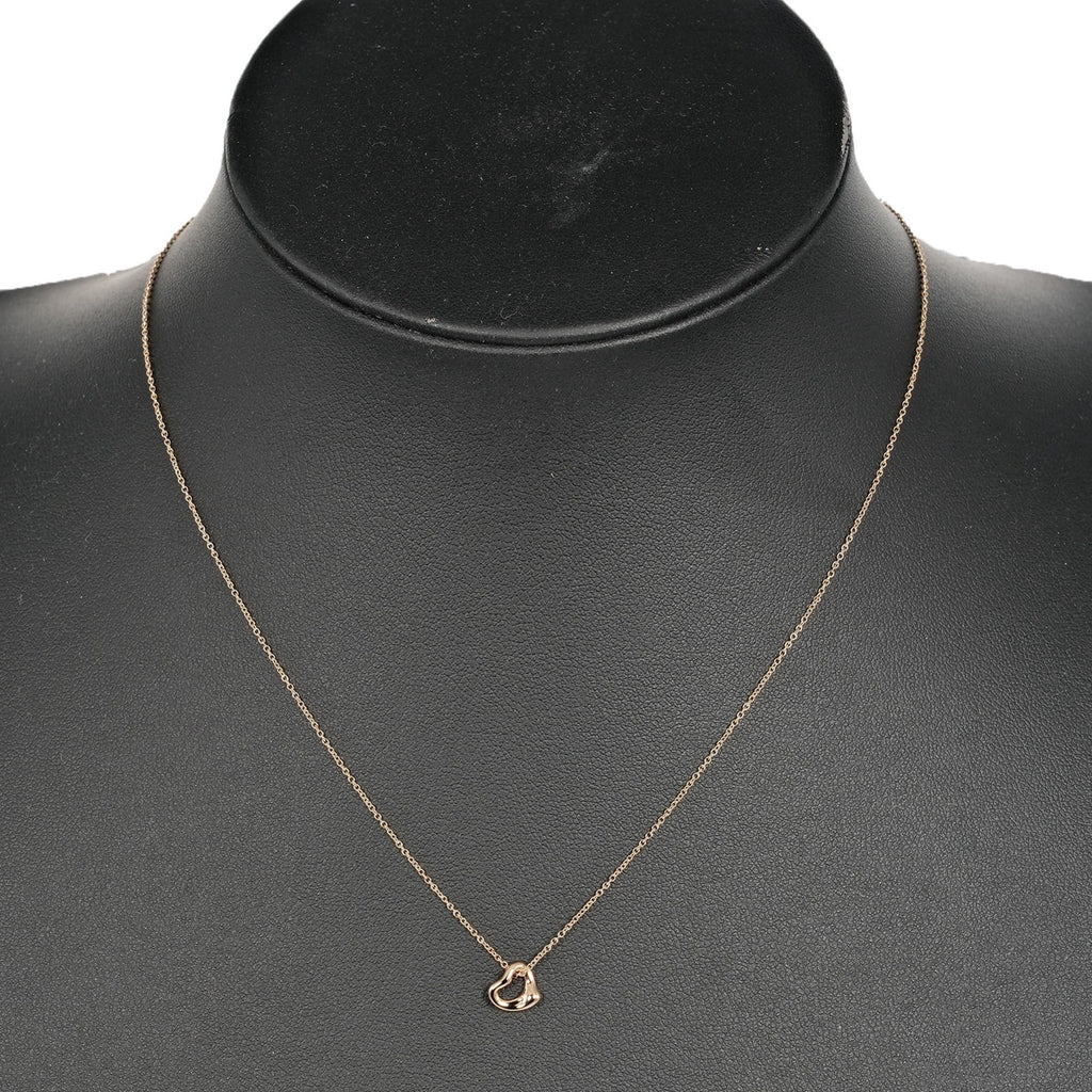 Open Heart 7mm Necklace K18 PG Pink Gold C5087
