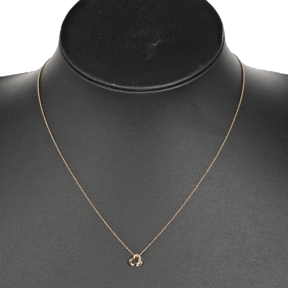 Open Heart 7mm Necklace K18 PG Pink Gold C5087