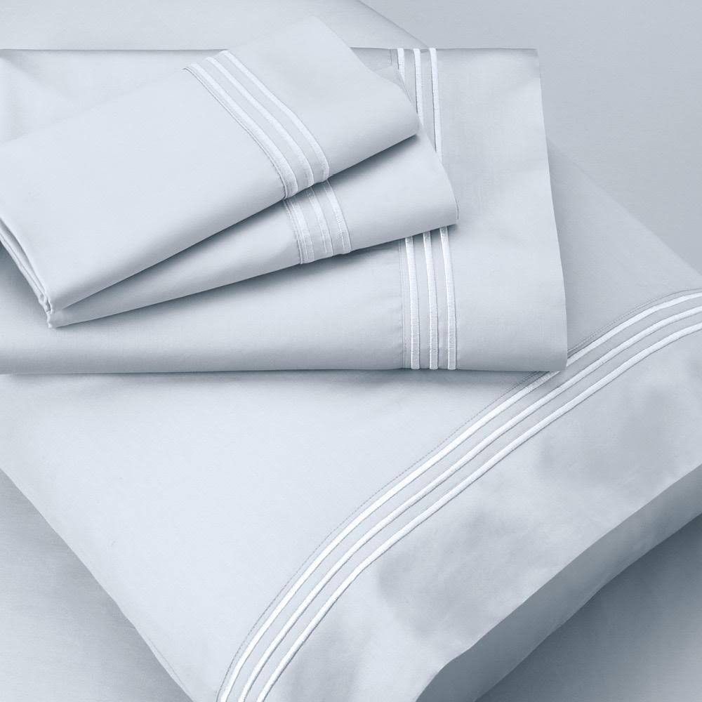 Queen Light Blue Supima Sheet Set A9323