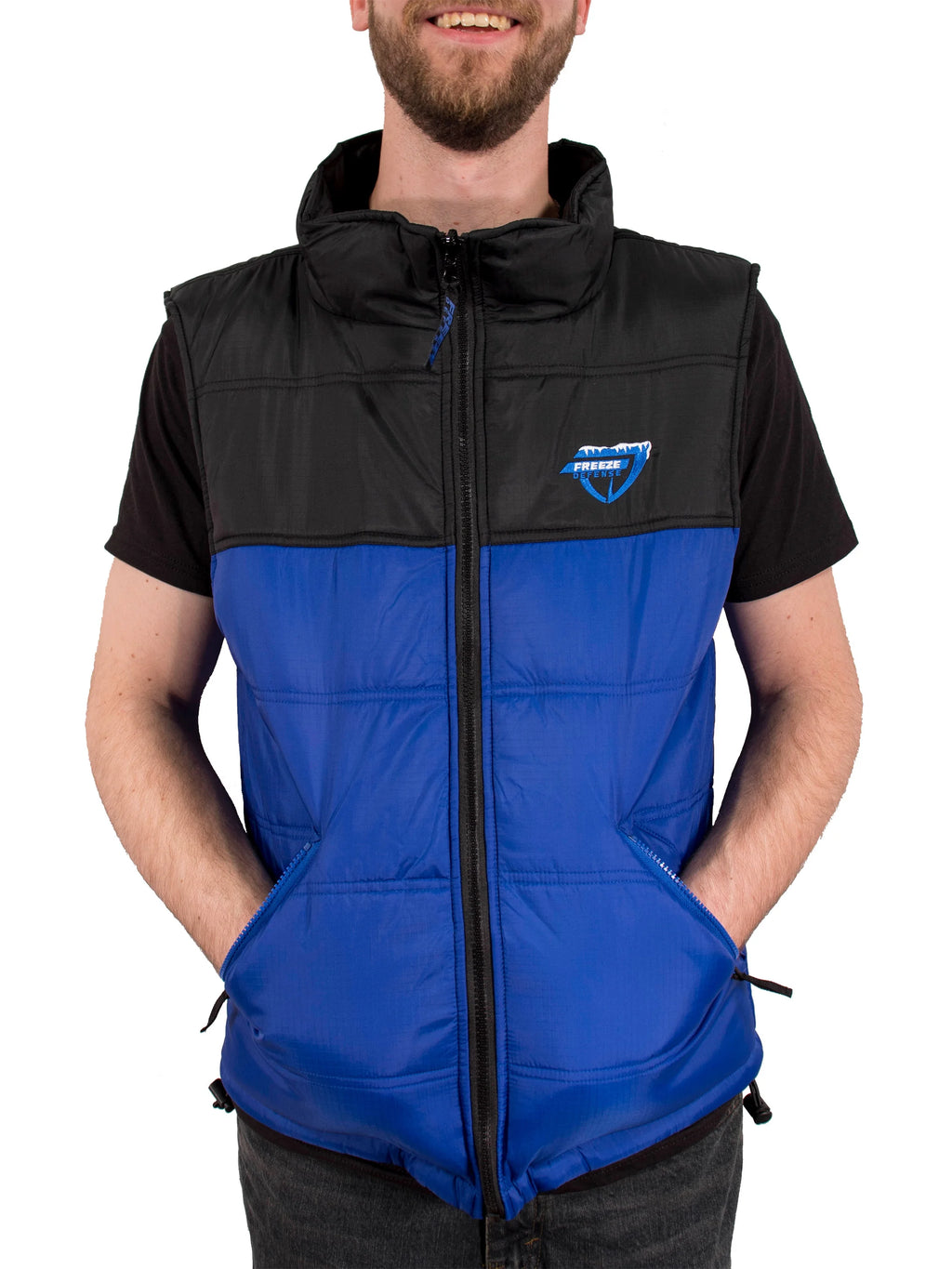 3in1 Winter Jacket Coat Parka & Vest (4XL, Blue) F935730