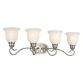 4 Light LED Brushed Nickel Bath Light A17488