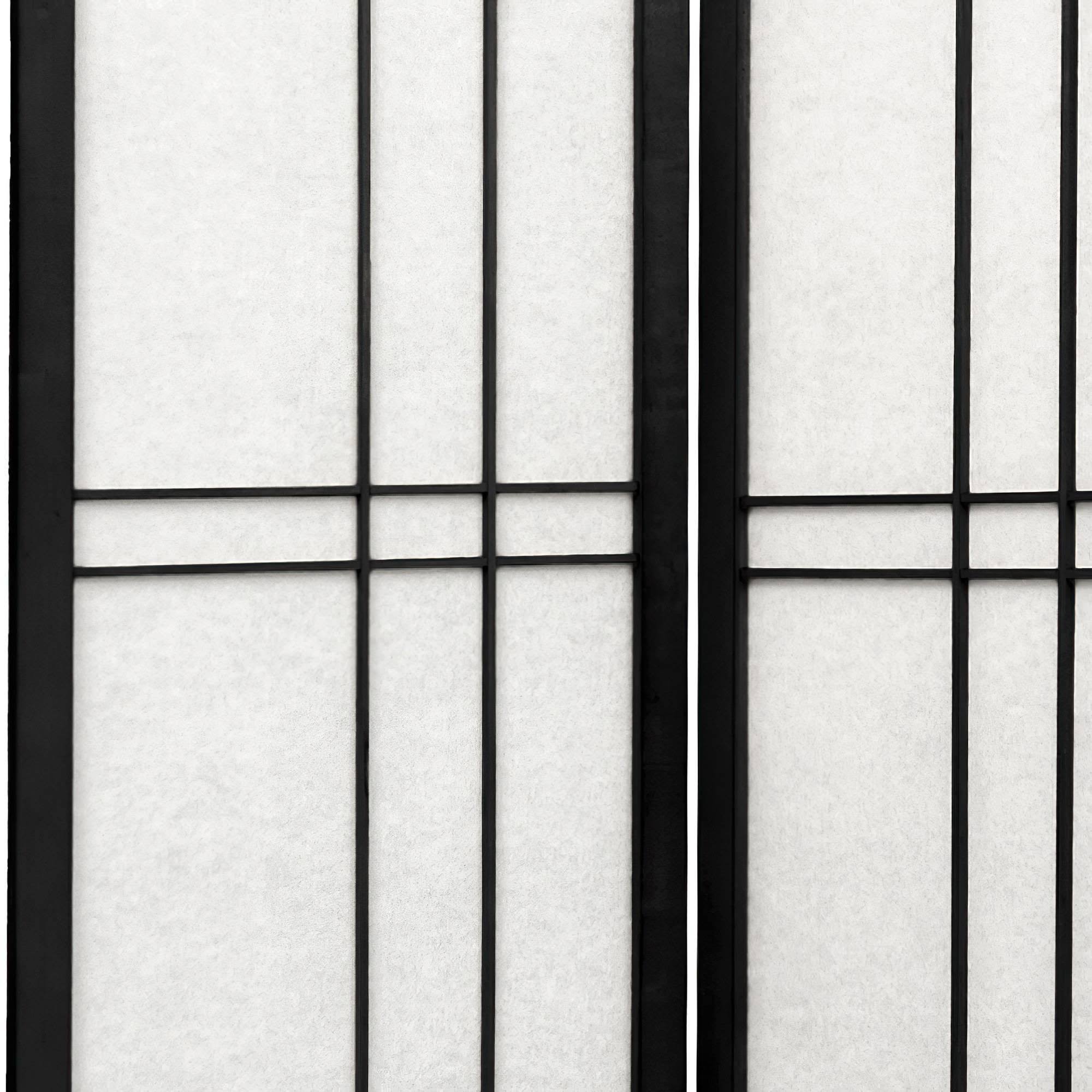 Black 3 Panel Shoji Screen V2524