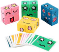 Wooden Building Blocks Set Toy, Emoji Stacking Matching Jigsaw Puzzles O356