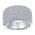 Wide Pave CZ Band Ring .925 Sterling Silver K93268