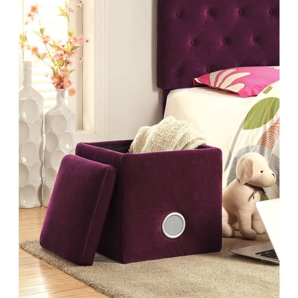 Pink Fabric Ottoman G9624