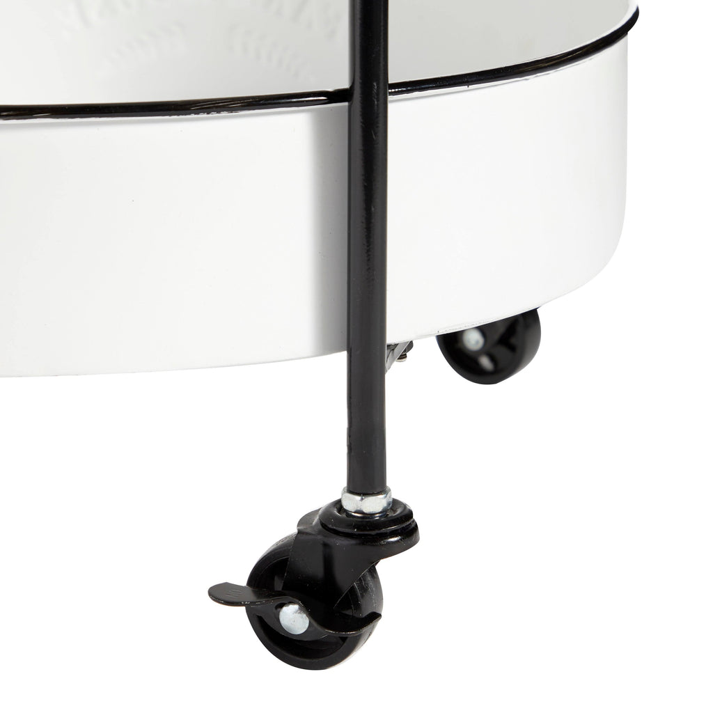 White Metal Storage Cart C732