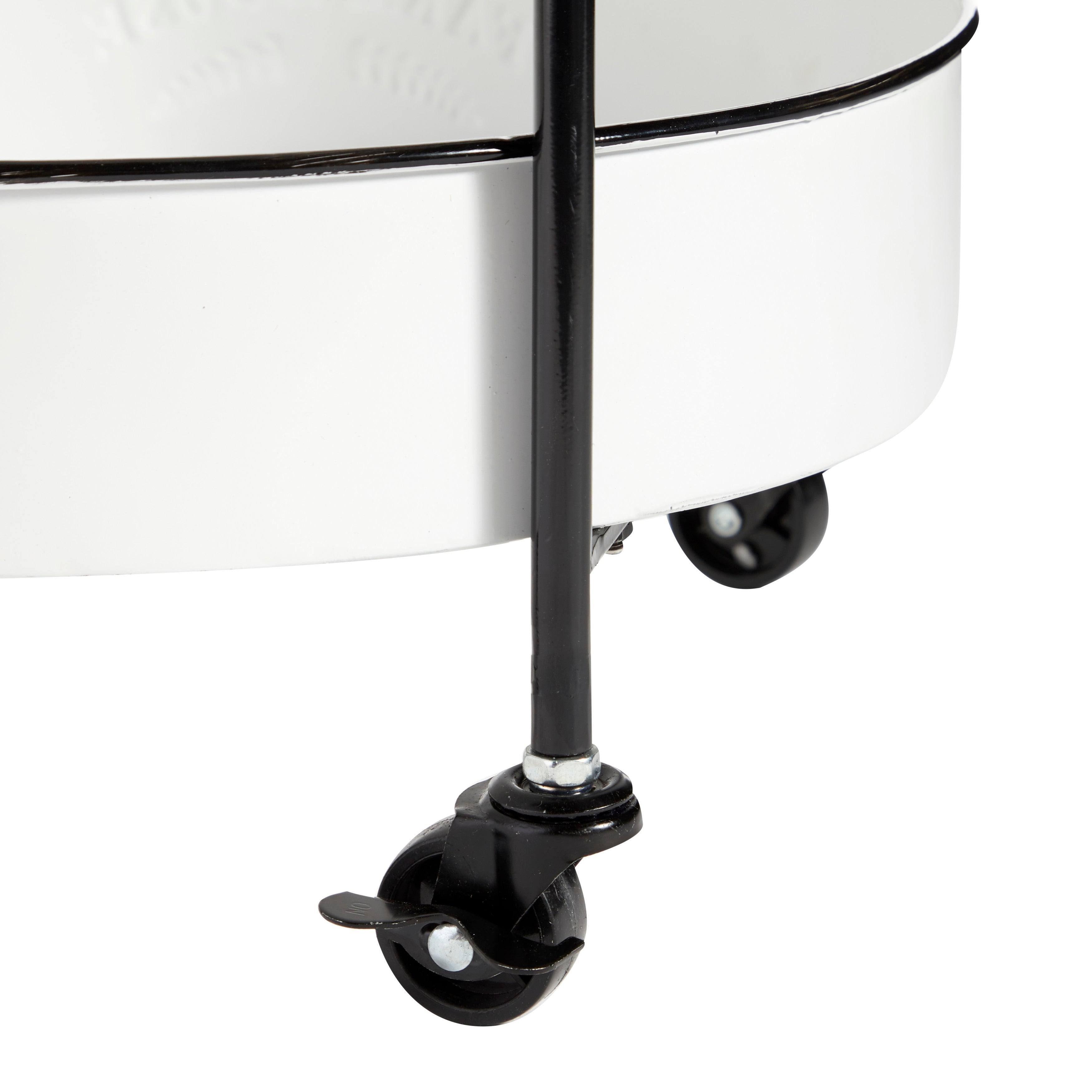 White Metal Storage Cart C732