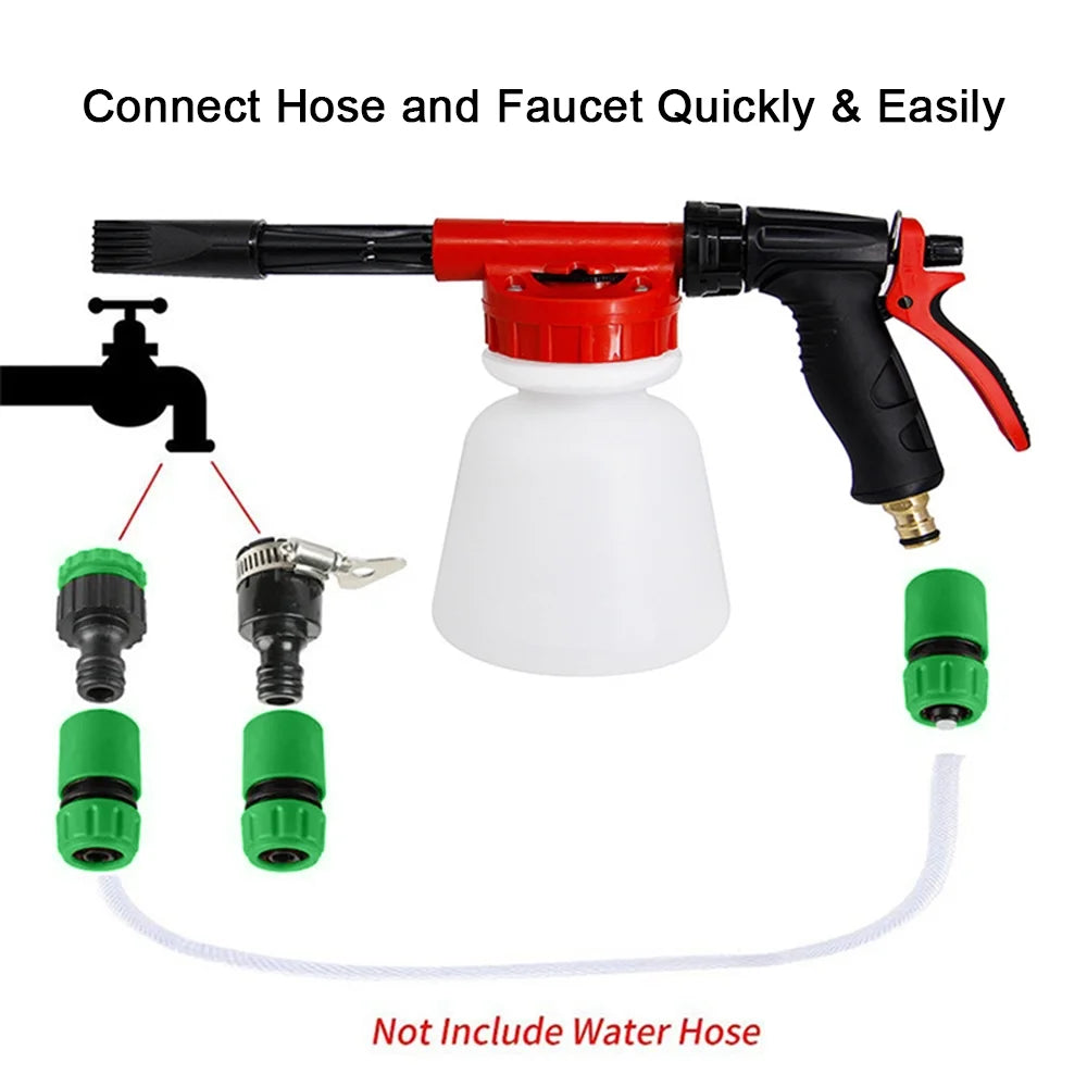 Car Wash Foam Sprayer with Adjustable Ratio Dial and 1 Liter Bottle D3305