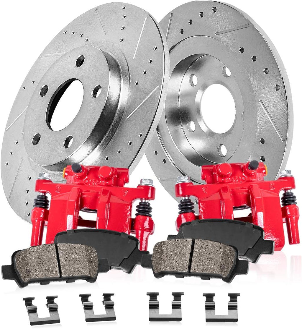 Rear Performance Brake Calipers with Ceramic Pads and Rotors P7268