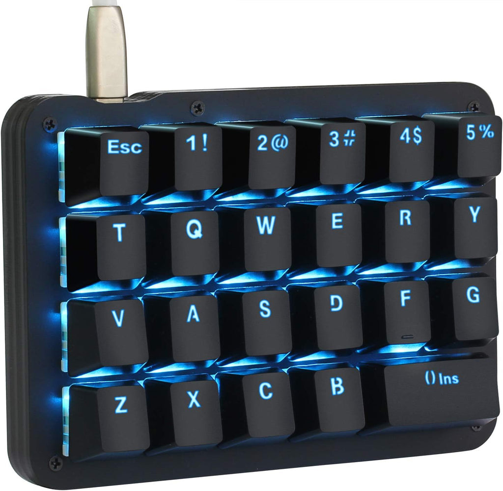 One Handed Macro Mechanical Keyboard with RGB LED Backlit T417