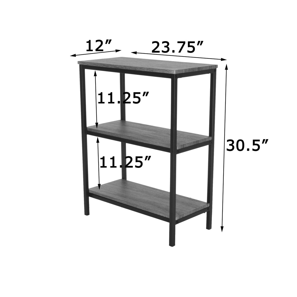 3 Tier Metal Etagere Bookcase L161