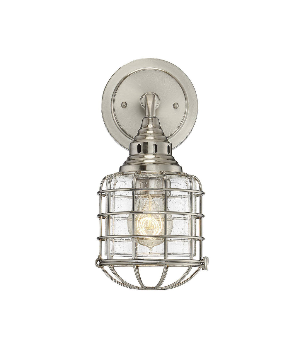 Satin Nickel 1 Light Sconce H3676