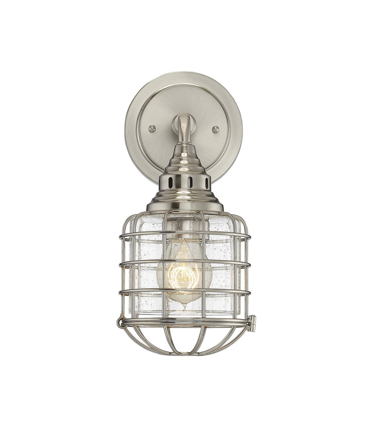 Satin Nickel 1 Light Sconce H3676