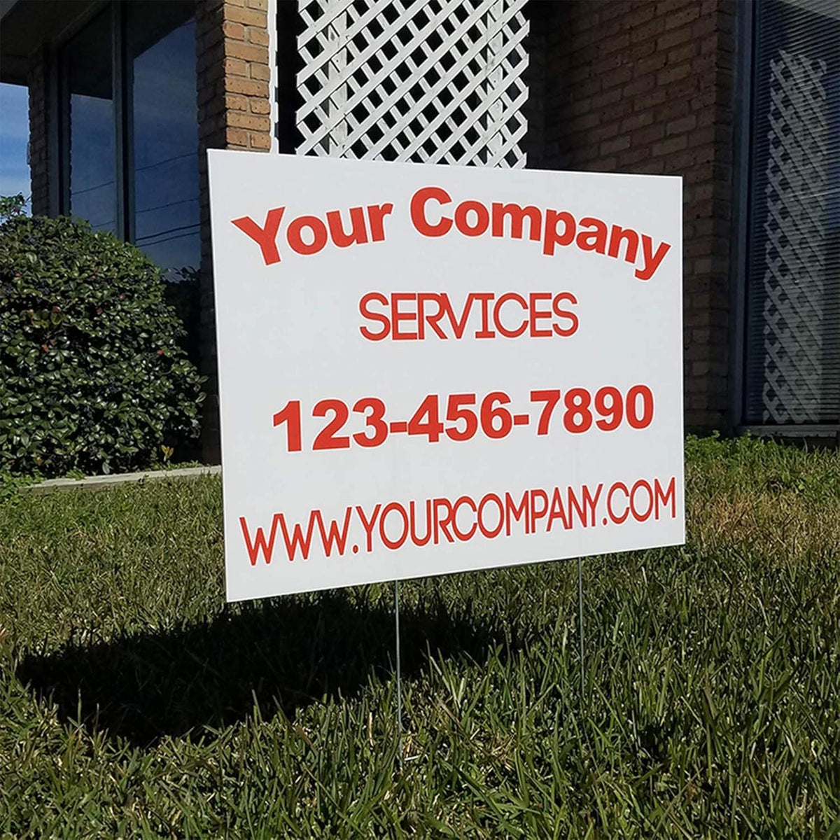 100 Bundle 18"x24" Double Sided Plastic Lawn Signs X571264