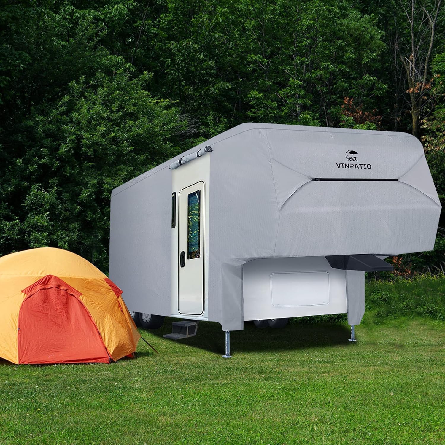 5th Wheel Cover 3 Layers Polypro Waterproof Gray Q8750