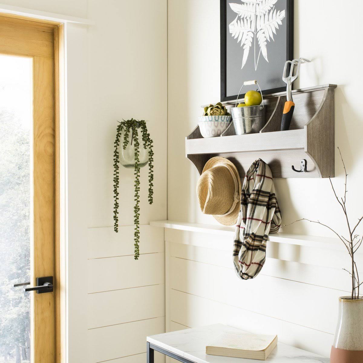 Black Hanging Storage Wall Rack Q141