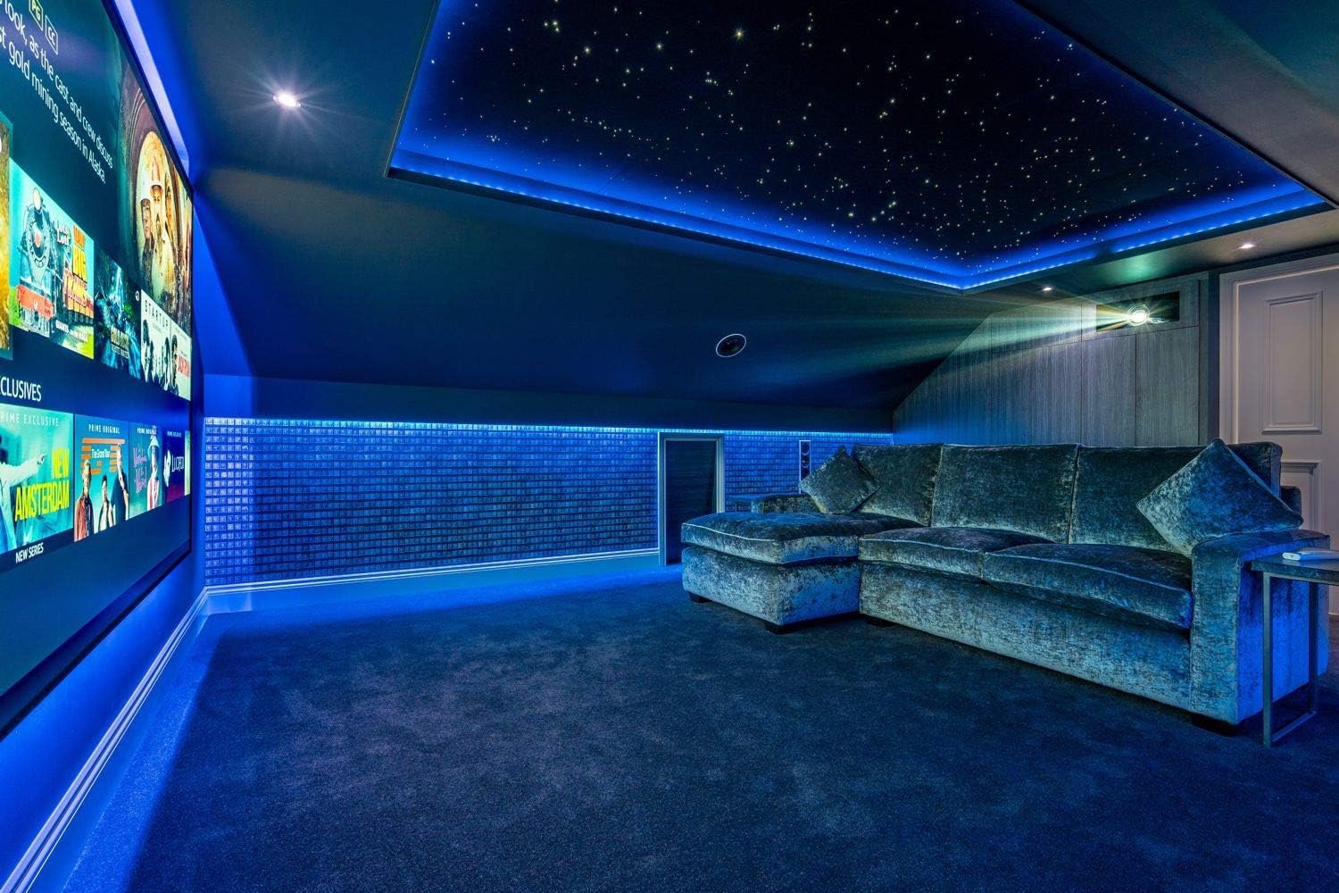 Twinkle Fiber Optic Lights Star Ceiling Lighting Kits Mixed 860pcs*13.1ft Fiber Strands Dual Port RGBW Music Remote APP Control Light Source J6155