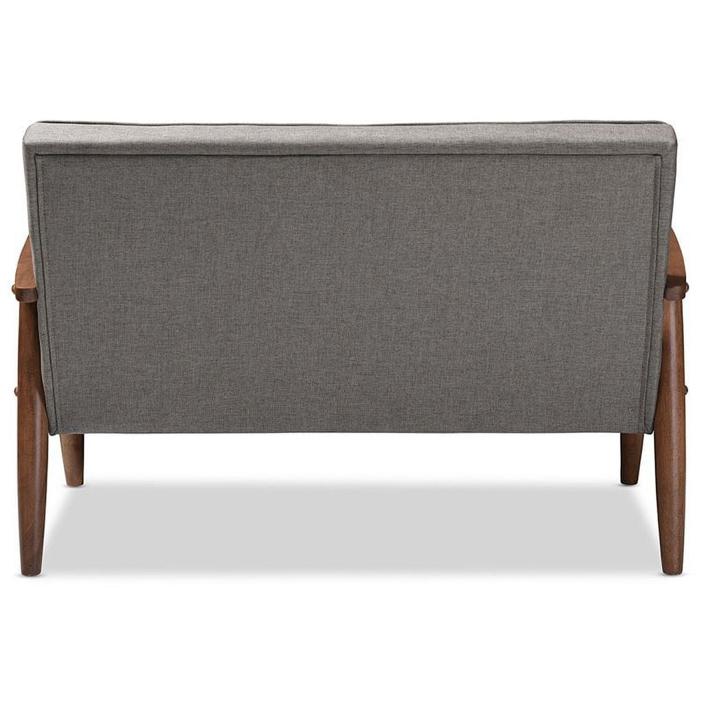 2 Piece Tufted Loveseat and Chair Set in Gray I937