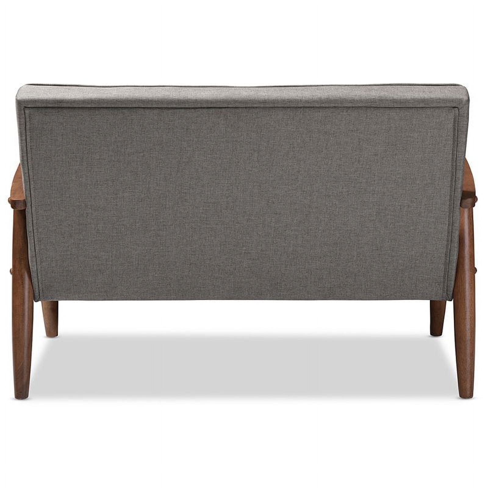 2 Piece Tufted Loveseat and Chair Set in Gray I937
