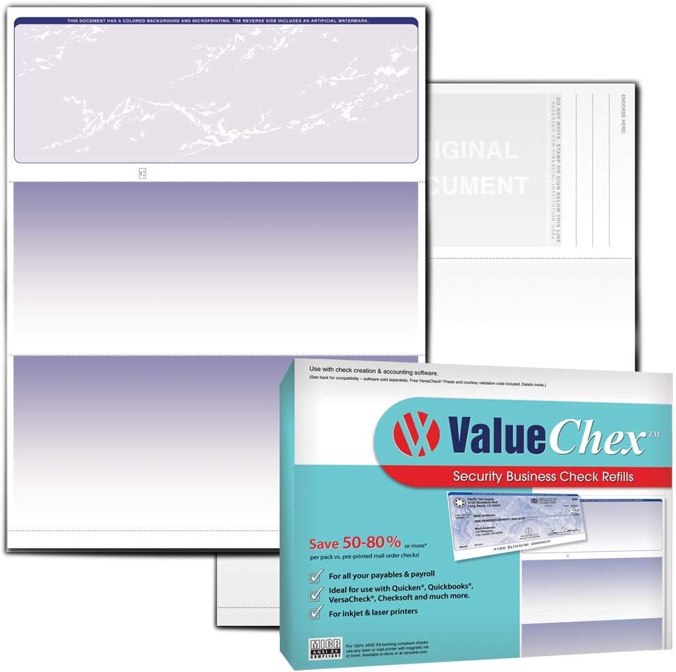 1000 Blank Business Voucher Checks S961