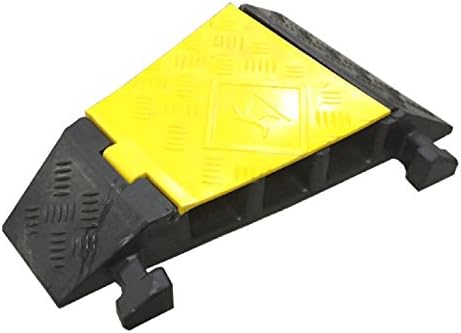 Heavy Duty Cable Protector Ramp 1 Channel 38.5" Long Black Yellow D7500