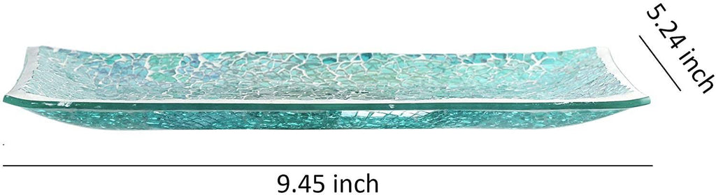 4-Pieces Bathroom Accessory Set Mosaic Glass Lotion Tray P78068