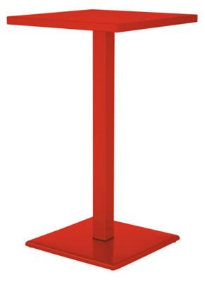 Red 4 Person Patio Square Bar Table X27405