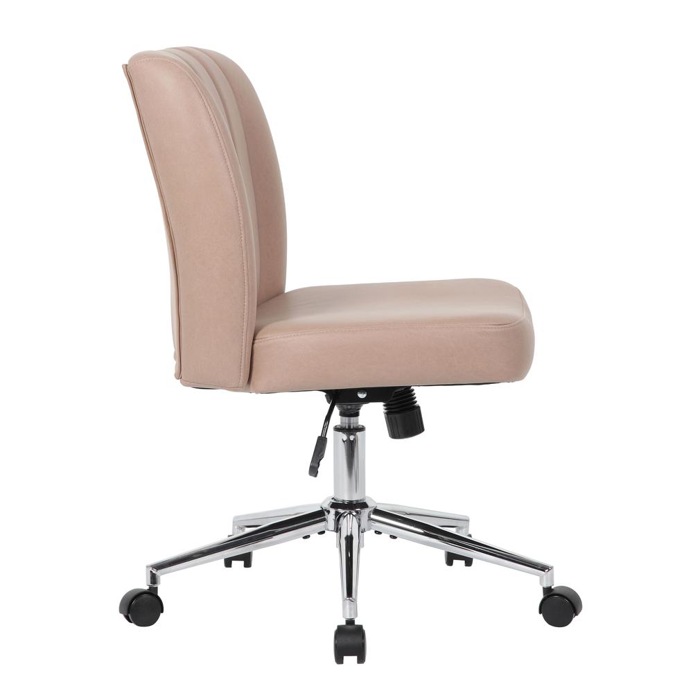 Tan Faux Leather Task Chair D1842