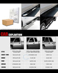 Matte Black Oval Side Step Nerf Bars Rail Boards F27340