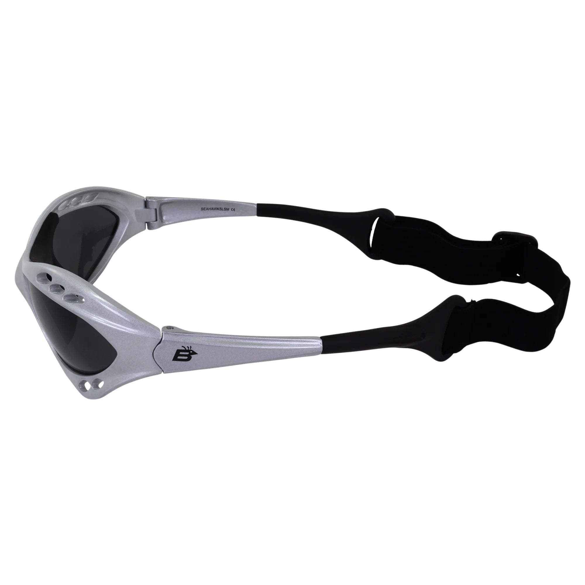 3 Pairs Padded Polarized Sunglasses w/Strap Silver Frame w/Smoke Lens & Black Frames w/Blue & Purple Mirror Lenses O99935