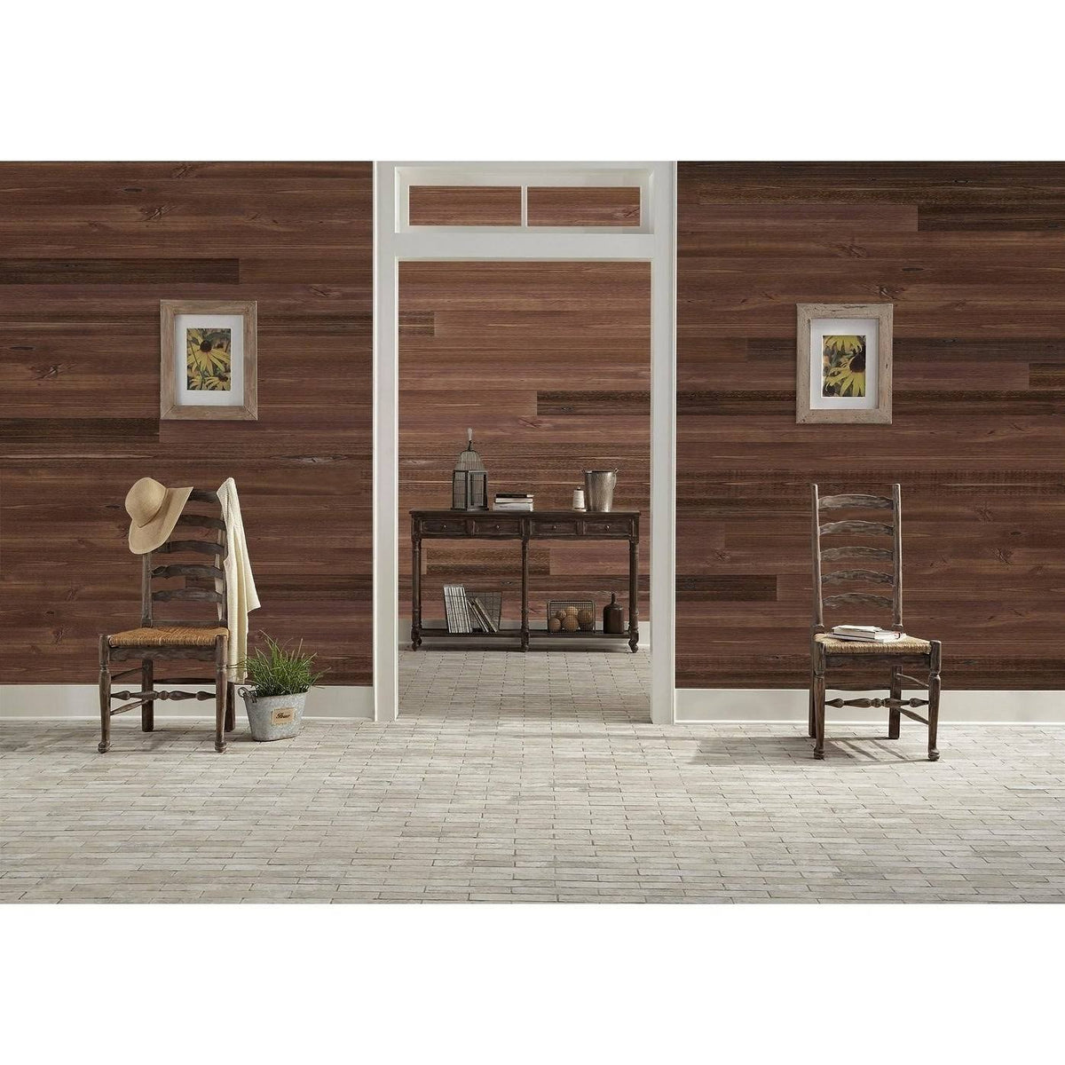 Reclaimed Peel & Stick Solid Wood Wall Paneling - 5 Box B50474
