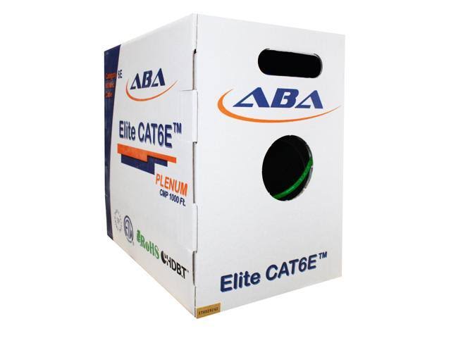 Green Cat6e Plenum 24AWG Solid 1000 ft. Cable E15897
