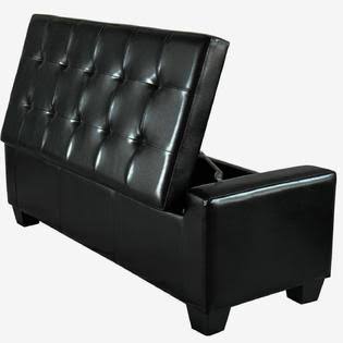 Black Storage Ottoman Bench H562412