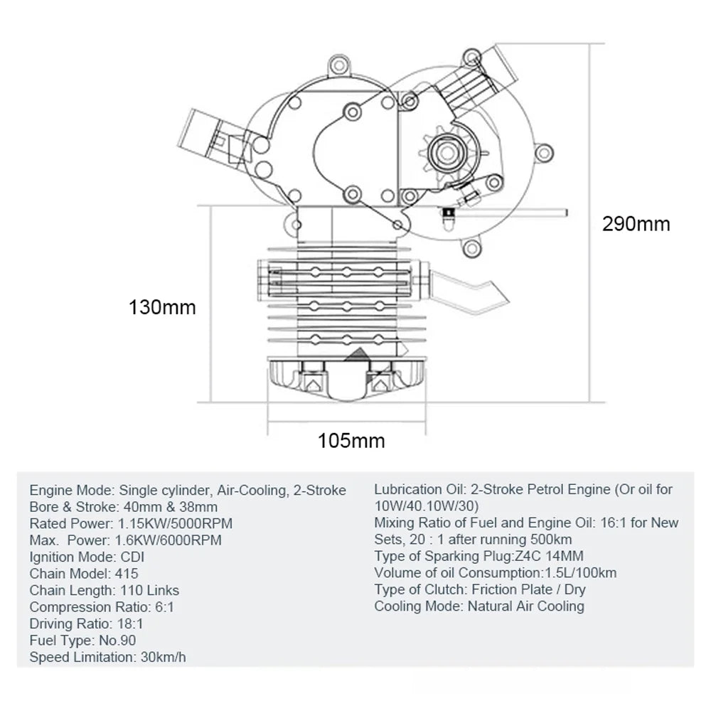 Wheeled Motorized Bike Conversion Kit 26/28 Inch H59613