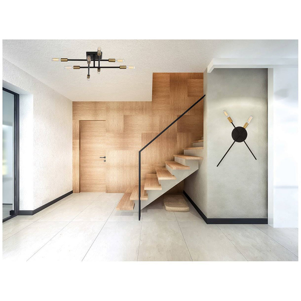 Bronze 8 Light Semi Flush T346