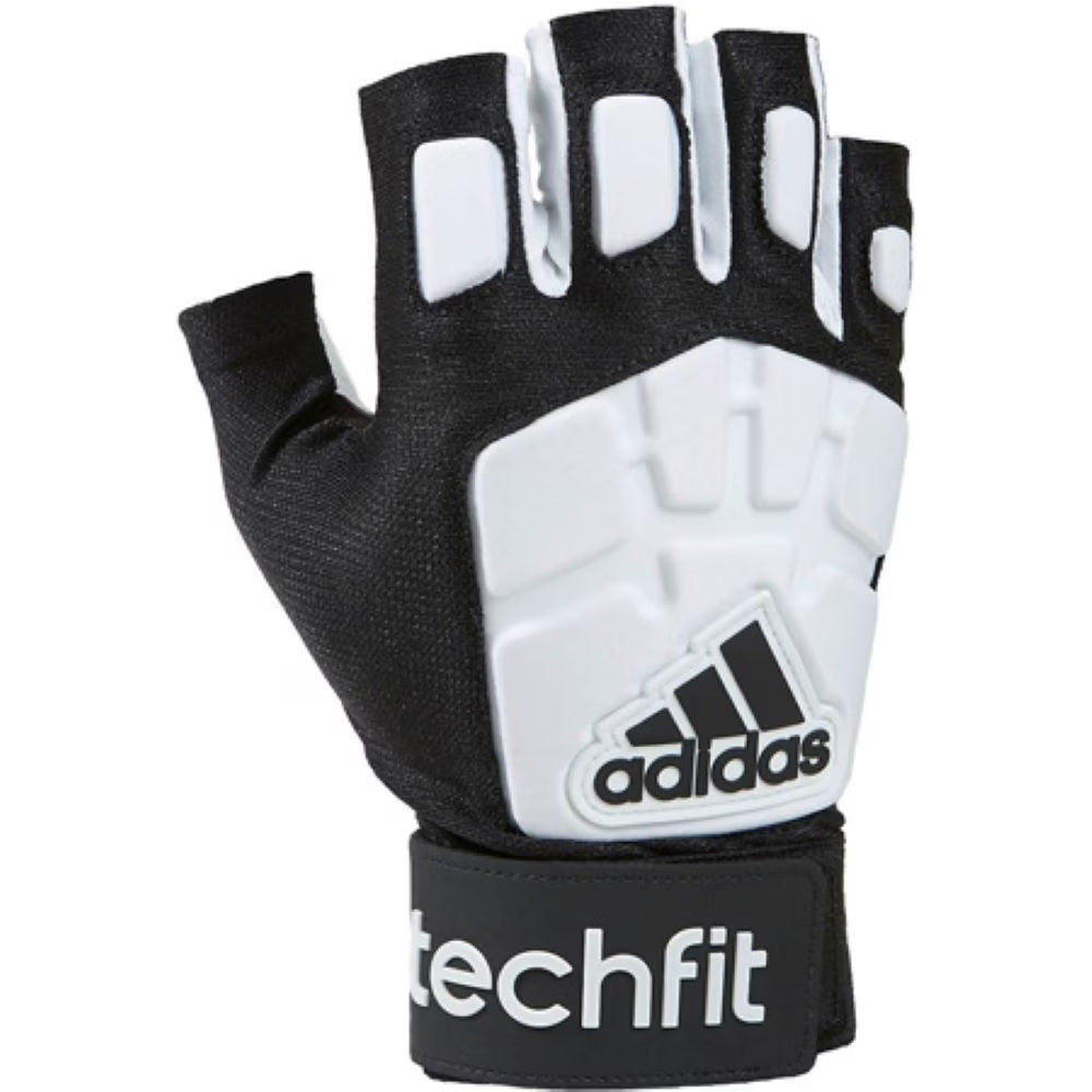 Black / White Half Finger Football Gloves A46028