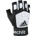 Black / White Half Finger Football Gloves A46028