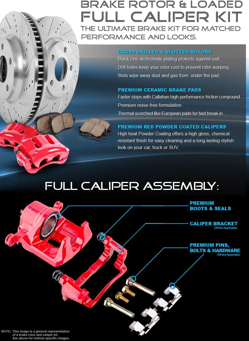 8 Lug Brake Disc Rotors with Metallic Brake Pads C6179