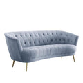 Light Gray Velvet Sofa D60320